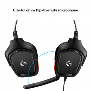 Logitech G332 Symmetra Gaming Headset mikrofonos fejhallgató fekete-piros (981-000757)