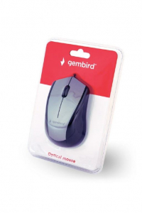 Gembird MUS-3B-02-BG optikai egér fekete-szürke USB