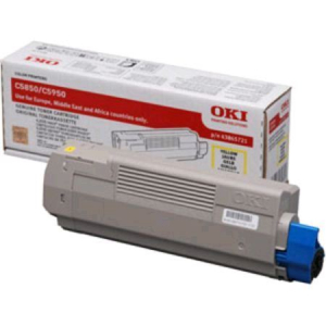 OKI 43865721 sárga toner