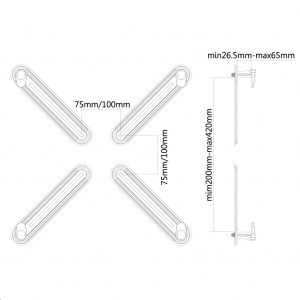 Newstar VESA átalakító - Apple MAC -> VESA 75x75 (FPMA-VESANON)