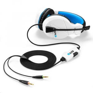 Sharkoon Rush ER3 mikrofonos fejhallgató kék-fehér (4044951021802)