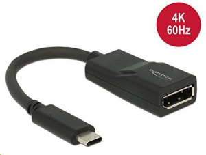 Delock 62748 Adapter USB Type-C csatlakozódugóval > Displayport csatlakozóhüvellyel (DP váltakozó mód) 4K 60 Hz