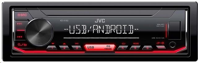 JVC KD-X162 mechanika nélküli autórádió USB bemenettel