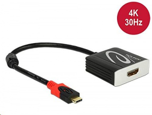 Delock 62999 Adapter USB Type-C csatlakozódugóval > HDMI csatlakozóhüvellyel (DP váltakozó mód) 4K 30 Hz