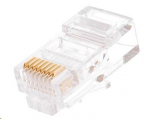 Nikomax UTP dugó, Cat5e, 8P8C-R ,egyenes tüske, 50µ 100db (NMC-RJ88RE50UD1-100)