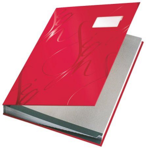 Leitz "Design" aláírókönyv A4 piros (E57450025)