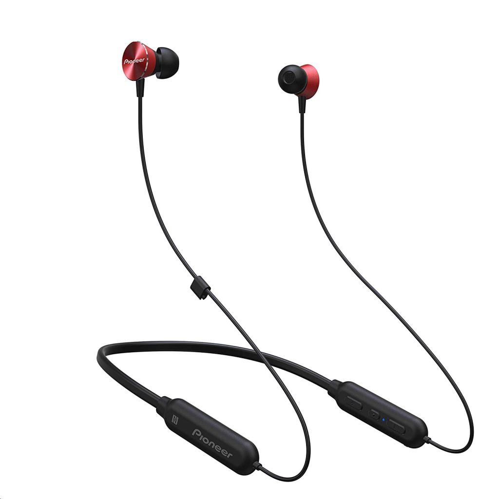 Pioneer SE-QL7BT-R NFC Bluetooth mikrofonos fülhallgató piros