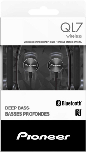 Pioneer SE-QL7BT-B NFC Bluetooth mikrofonos fülhallgató fekete