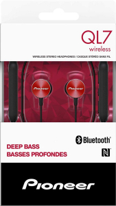 Pioneer SE-QL7BT-R NFC Bluetooth mikrofonos fülhallgató piros