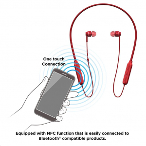 Pioneer SE-C7BT-R Bluetooth NFC mikrofonos fülhallgató piros