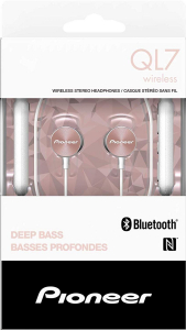 Pioneer SE-QL7BT-P NFC Bluetooth mikrofonos fülhallgató rózsaszín