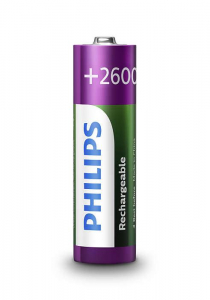 Philips 2600 mAh AA Akkumulátor Rechargeables Nikkel-fémhidrid 2db/cs  (R6B2A260/10)