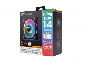 Thermaltake Riing Duo 14 RGB TT Premium Edition 14cm hűtő ventilátor (3db) (CL-F078-PL14SW-A)