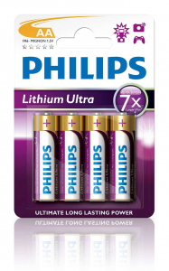 Philips Lítium 1.5V AA Ceruza elem Lithium Ultra 4db  (FR6LB4A/10)