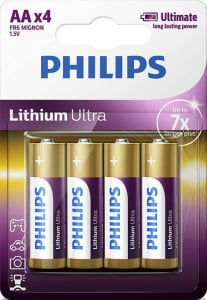 Philips Lítium 1.5V AA Ceruza elem Lithium Ultra 4db  (FR6LB4A/10)