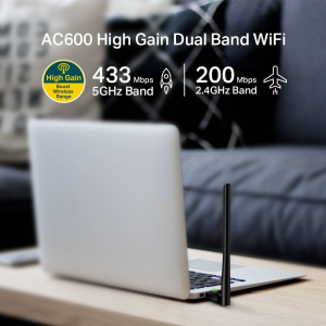 TP-Link Archer AC600 High Gain Wireless Dual Band USB2.0 Adapter (Archer T2U Plus)