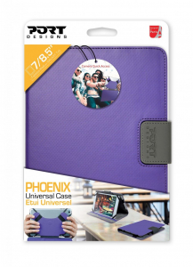 Port PHOENIX 7-8-5" Tablet univerzális tok lila (202286)