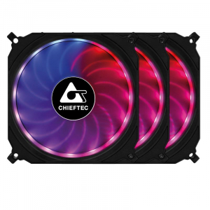 Chieftec CF-3012-RGB Tornado 12cm hűtő ventilátor szett (3db)