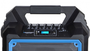 Blaupunkt MB06 Bluetooth hangszóró FM rádióval és MP3 lejátszóval karaoke funkcióval fekete-kék