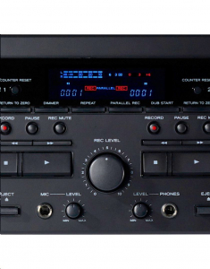 Teac W-1200 2 kazettás, 2 fejes magnódeck fekete