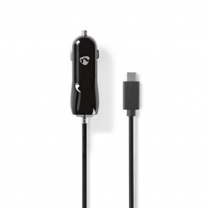 Nedis autós töltő 3 A USB-C fekete (CCHAC300ABK)