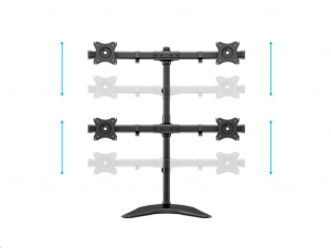 Multibrackets asztali r&ouml;gz&iacute;tő Deskstand Basic Quad d&ouml;nthető, forgathat&oacute; konzol, 15" - 27" fekete (7350073733347)