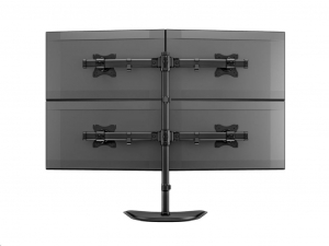 Multibrackets asztali r&ouml;gz&iacute;tő Deskstand Basic Quad d&ouml;nthető, forgathat&oacute; konzol, 15" - 27" fekete (7350073733347)