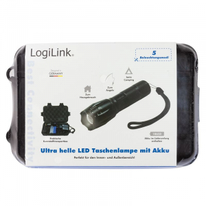 Logilink Ultra bright LED elemlámpa akkumlátorral (LED004)