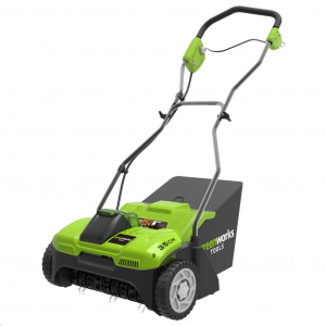 Greenworks G40DT35 akkumulátor nélküli gyepszellőztető, gyűjtős, 40V