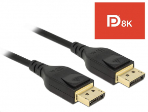 Delock 85663 DisplayPort kábel 8K 60 Hz, 5 m, DP 8K tanúsítvánnyal