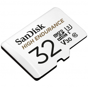 32GB Micro SDHC memória kártya Sandisk High Endurance CL10 U3 V30 + adapter  (SDSQQNR-032G-GN6IA / 183565)