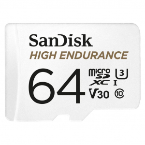 64GB Micro SDXC memória kártya Sandisk High Endurance CL10 U3 V30 + adapter  (SDSQQNR-064G-GN6IA / 183566)