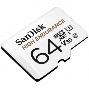 64GB Micro SDXC memória kártya Sandisk High Endurance CL10 U3 V30 + adapter  (SDSQQNR-064G-GN6IA / 183566)