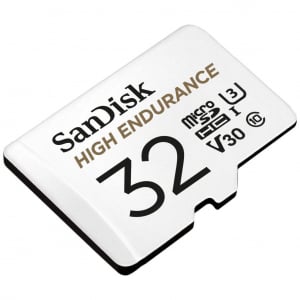 32GB Micro SDHC memória kártya Sandisk High Endurance CL10 U3 V30 + adapter  (SDSQQNR-032G-GN6IA / 183565)