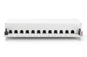 Digitus DN-91612SD-EA-G patch panel 12 port  CAT 6a árnyékolt LSA szürke