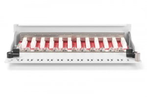 Digitus DN-91612SD-EA-G patch panel 12 port  CAT 6a árnyékolt LSA szürke