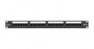 Nikomax UTP patch panel cat.5e 24 port 19" 1U (NMC-RP24UD2-1U-BK)