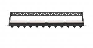 Nikomax UTP patch panel cat.6 24 port 19" 1U döntött (NMC-RP24UE2-AN-1U-BK)