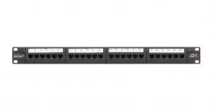 Nikomax UTP patch panel cat.6 24 port 19" 1U (NMC-RP24UE2-1U-BK)