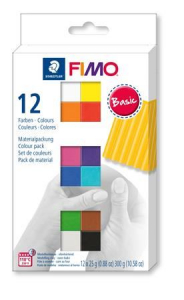 FIMO "Soft Basic" égethető gyurma készlet 12 különböző szín  (8023 C12-1 / FM8023C121)