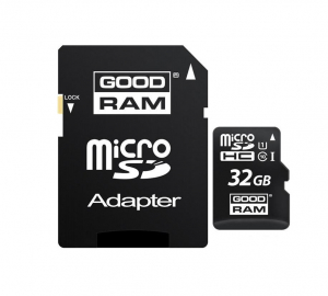 32GB microSDHC Goodram UHS-I U1 C10 memóriakártya + adapter (M1AA-0320R12)