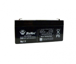 Diamec zselés ólomsavas gondozásmentes akkumulátor 6V 3300mAh 134.5x35x60mm (DM6-3.3)