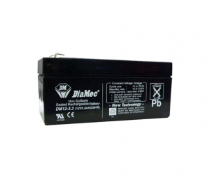 Diamec zselés ólomsavas gondozásmentes akkumulátor 12V 3300mAh 134.5x66x67mm (DM12-3.3)