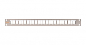 Nikomax patch panel 24 port 1U 19" moduláris szürke (NMC-RP24-BLANK-1U-MT)