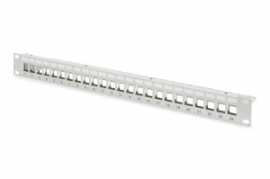 Digitus DN-91410 modular patch panel 24 port 1U 19" árnyékolt szürke