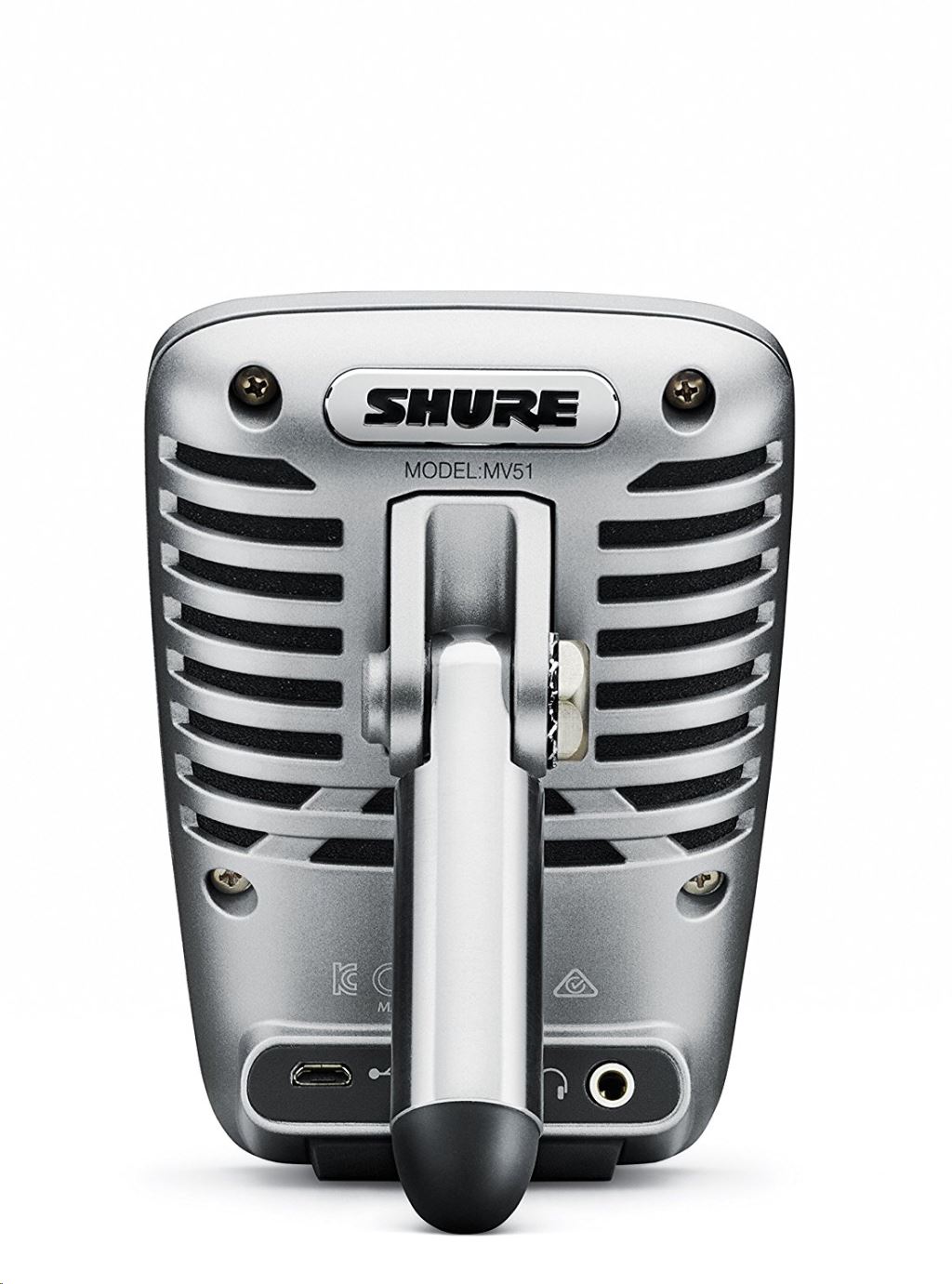 Shure MOTIV MV51-DIG Digitális nagymebrános kondenzátor mikrofon, Android és iOS kompatibilitás