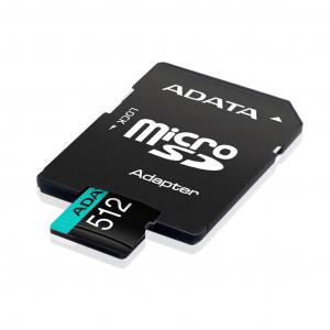512GB microSDXC ADATA Premier Pro CL10 V30 A2 + adapter (AUSDX512GUI3V30SA2-RA1)