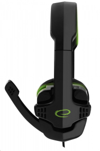 Esperanza EGH310G RAVEN Gamer mikrofonos fejhallgató fekete-zöld