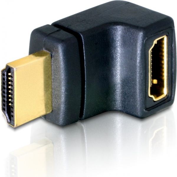Delock DL65072 HDMI male -> HDMI female 90° feflelé elforgatott adapter