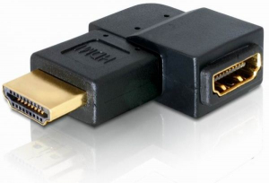 Delock DL65077 HDMI male -> HDMI male 90° balra elforgatott adapter